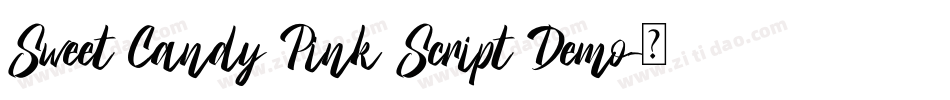 Sweet Candy Pink Script Demo字体转换